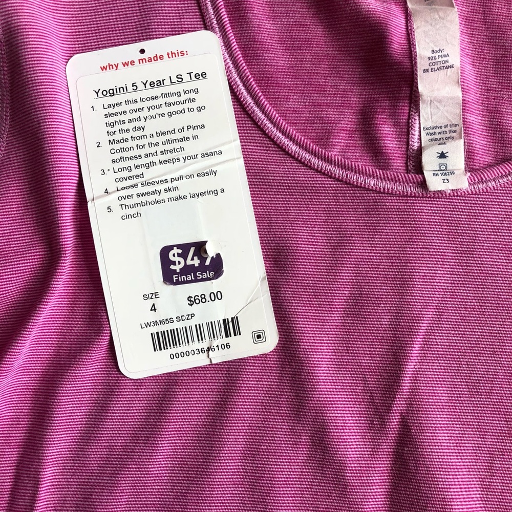 Lululemon Yogini 5 year LS